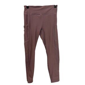 Fabletics High-Waisted Powerhold Leggings Womens XL Mauve Stretchy Pocket